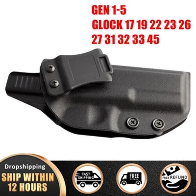 IWB Holster for Glock 17 19 22 23 26 27 31 32 33 45 Gen 1-5 Concealed - Image 1 of 4