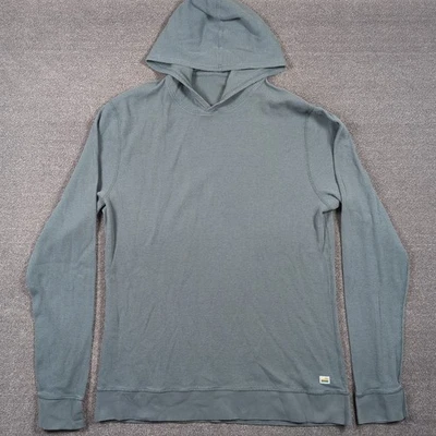 Vuori Waffle Hoodie Mens XL Slate Gray Knit Pullover Sweatshirt V247 - Image 1 of 4