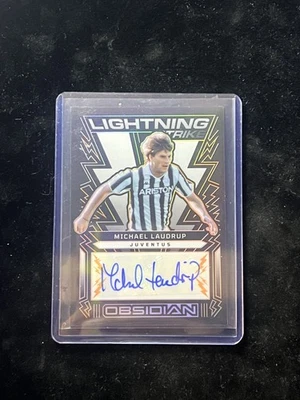 Michael Laudrup 2022-23 Panini Obsidian Soccer Lighting Strike Auto /25 Juventus - Image 1 of 2