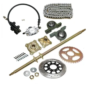Kit de eje trasero Go Kart ATV de 44" 530 cadena piñón freno rueda buje carro cuádruple buggy - Imagen 1 de 10