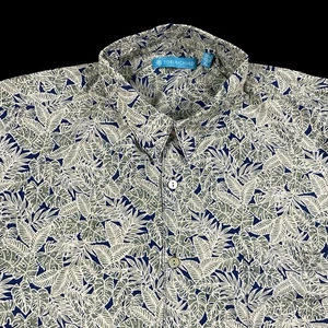 Tori Richard Shirt Men’s XL Hawaiian Button Short Sleeve Palm Print Cotton Lawn - Picture 1 of 11