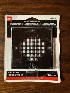 Oatey 42418 130 Serie Quadrat Matt Schwarz Einschraubsieb mit Ring Neu im Karton - Bild 1 von 2