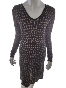 BANDOLERA Size 38 Black Midi Sweater Dress Viscose Long Sleeve - Picture 1 of 5