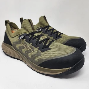 KEEN Arvada Shift Work Sneaker Men 13D Carbon Toe Utility Martini Olive Green - Picture 1 of 14
