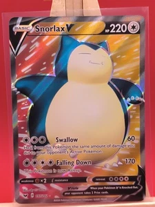 Snorlax V 197/202 Schwert & Schild Full Art Ultra seltene Holo Pokémon Karte *neu* - Bild 1 von 12