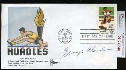 Подлинный автограф Джорджа Бланды 1983 Fdc Jsa сертифицированный FDC  - Изображение 1 из 1