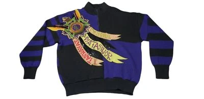 Suéter Tejido Kansai Yamamoto KANSAI O2 Lana Raro Colorido Arte Púrpura y Negro Foto 1 de 4