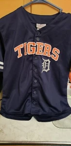 Camisa manga corta DETROIT Tigers con licencia 10/12 botones bordada en D en inglés - Imagen 1 de 7
