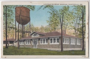 Postal de retiro metodista de cafetería en el monte Sequoyah Fayetteville Arkansas - Imagen 1 de 2
