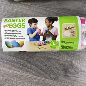 DIY Easter Eggs Crafts Decorating One Dozen Eggs with Dyes Party School Class - Picture 1 of 6