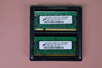 1024 2x512MB DDR2 CRUCIAL MT8HTF6464HDY-667B3 MICRON DDR2 SDRAM Memory Sticks - Image 1 of 3