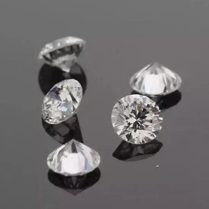 Lote de diamantes CVD sueltos cultivados en laboratorio 4,50 mm redondos D a F - diamante certificado SI - Imagen 1 de 5