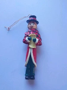 Christmas Caroler Ornament Singing Tree Hanging Choir Gentleman Victorian - Picture 1 of 12