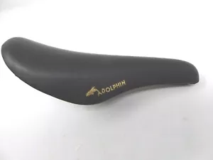 Sella vintage classica NOS anni 80 Selle Royal Dolphin nera argento come nuova A - Foto 1 di 9