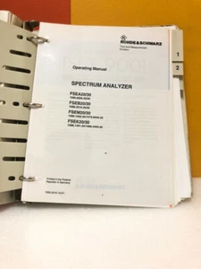 Rohde&Schwarz 1065.6016.19-07 Spectrum Analyzer Operating Manual - Picture 1 of 3