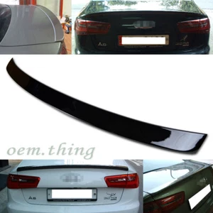 2012-2014 Fit For Audi A6 C7 4D Sedan Rear ABS Trunk Spoiler Painted - Picture 1 of 1