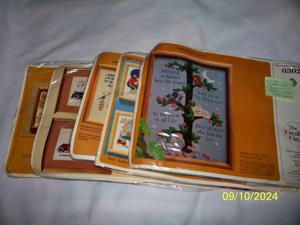 *CREWEL KITS VINTAGE - THE CREATIVE CIRCLE - U-PICK 1 - Image 1 of 1