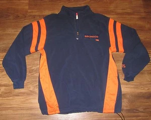 NFL Denver Broncos Herren 1/4-Reißverschluss Fleece Pullover Jacke, NFL, Größe M, EUC - Bild 1 von 5
