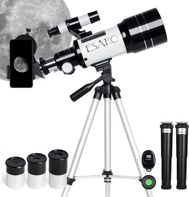 Telescopio Astronomico Profesional Astronomical 70 Mm Refractor Con 3 Oculares - Image 1 of 4