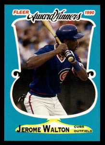 Tarjeta de béisbol de los Cachorros de Chicago 1990 Jerome Walton #42 ganadores del premio Fleer - Imagen 1 de 2