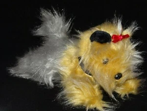 Russ Berrie Dschingis Yorkshire Terrier Yorkie Plüschhund rote Schleife 9 Zoll er bellt! - Bild 1 von 5