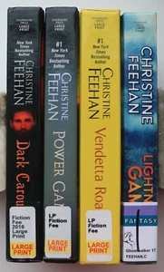 Lot of 4 Large Print Christine Feehan Paranormal Romance Hardback Books - Picture 1 of 2