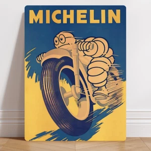 Michelin Vintage Advert Tyres Mechanic Garage Man Cave Metal Sign Wall Decor - Picture 1 of 3