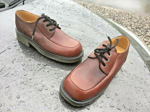 Vintage Dr Martens 8357 brown leather shoes UK 8 EU 42 Made in England - Picture 1 of 10