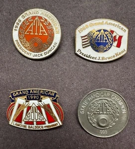 Vintage ATA Trapshooting Pins 1986 1988 1990 1995 Lot of 4 - Picture 1 of 6