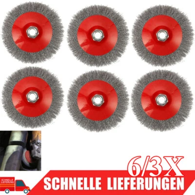 3/6pc Kegelbürste Drahtbürste gewellt 115mm Bürste Für Flex oder Winkelschleifer - Bild 1 von 4