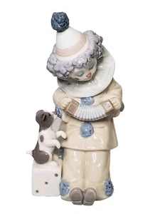 LLADRO # 5279 PIERROT WITH CONCERTINA CLOWN PLAYING ACCORDION - MINT - Picture 1 of 9