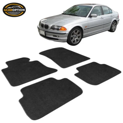 98-06 3 Series E46 Floor Mats Black Carpet Front Rear 4PCS Set FOR: (BMW) - Imagem 1 de 4