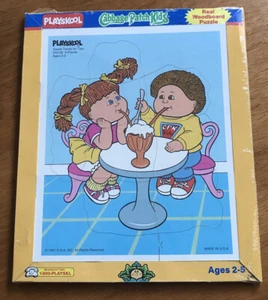 1991 SWEET TREATS FOR TWO CABBAGE PATCH WOODEN Frame Tray 9pc.Puzzle New/Sealed - Picture 1 of 5