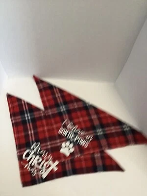 Four Pack Christmas Dog Bandanas Reversible Buffalo Plaid Scarf Set New - Image 1 of 4