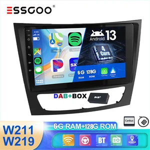 DAB+ Für Mercedes E-Klasse W211 W219 Android14 Autoradio 4G 6+128GB Carpaly WIFI - Bild 1 von 17