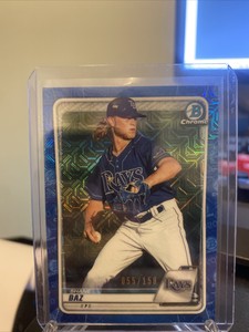 2020 Bowman Chrome Prospects Mega Box Blue Mojo Refractor /150 Shane Baz