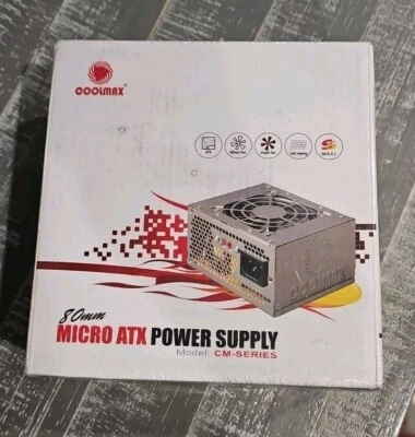CoolMax 300 Watt 80mm Micro ATX Power Supply CM-300 Series NEW SEALED - Image 1 of 3
