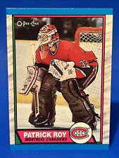 1989-90 O-Pee-Chee Patrick Roy Card #17 Montreal Canadiens Goalie Card Beauty
