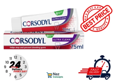 GLAXOSMITHKLINE Corsodyl Toothpaste Ultra Clean, Daily Gum Care, 75Ml