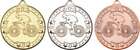 25, 50 ou 100 x CYCLISME médailles et rubans métal or argent bronze GRAVURE GRATUITE