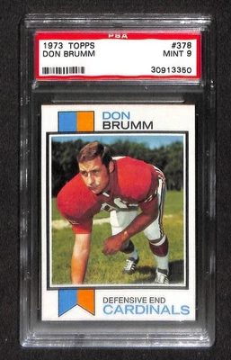 1973 TOPPS #378 DON BRUMM PSA 9 Mint 30913350  - Image 1 of 3