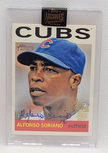 2021 Topps Archives Alfonso Soriano Auto #ed 52/99 Cubs 2013 Heritage - Picture 1 of 2