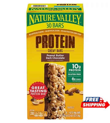 Nature Valley Peanut Butter Dark Chocolate Protein Chewy Bars 30 ct - Image 1 of 4