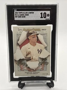 2022 Topps Allen & Ginter Rip Card Aaron Judge /50 Yankees Unripped MVP SGC 10 - Picture 1 of 3