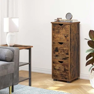 Tall Slim Cabinet Narrow Shoe Bathroom Bedroom Cupboard Side Table Bedside Unit - Picture 1 of 10