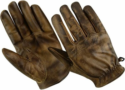 Guantes de cuero para motocicletas clásicos antiguos marrón vintage para hombre Chopper Bobber Riders Foto 1 de 2