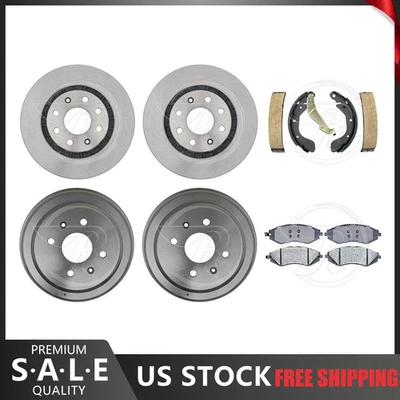 Pastillas y rotores de freno de cerámica para Chevrolet Aveo5 2006-2011 + tambores y zapatas de freno Foto 1 de 4