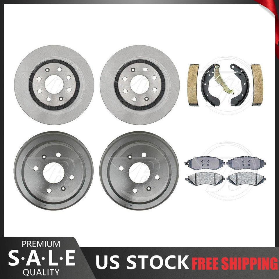 Pastillas y rotores de freno de cerámica para Chevrolet Aveo5 2006-2011 + tambores y zapatas de freno Foto 1 de 4