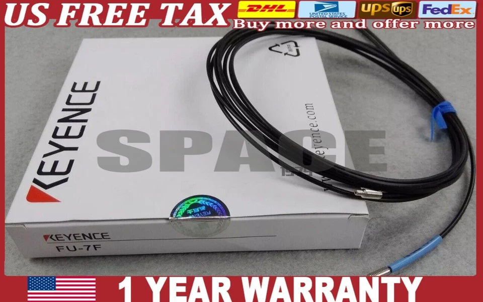 New Keyence Pair FU-7F FU7F Straight Thrubeam Transmissive Fiber Optic Unit. E3 - Image 1 of 1