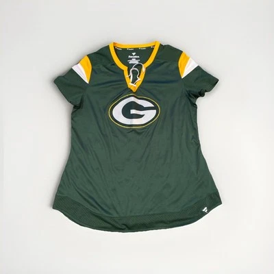 Camiseta para mujer Green Bay Packers Fanatics marca cuello en V grande Foto 1 de 4
